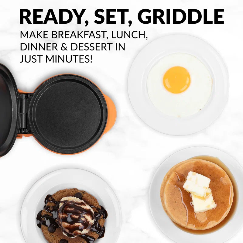 Mymini Personal Electric Griddle, Eggs, Omelets, Pancakes, Breakfast Sandwiches, Quesadillas, Cookies