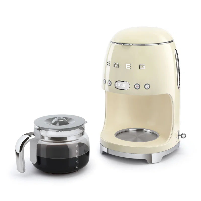 50'S Retro Style 10-Cup Drip Coffee Machine with Filter