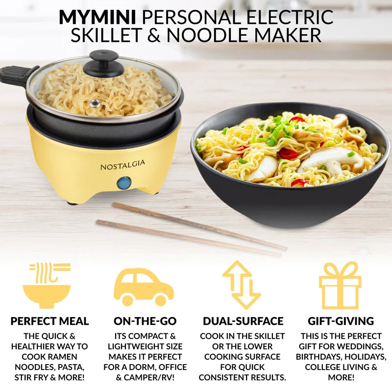 Mymini Personal Electric Skillet & Rapid Noodle Maker