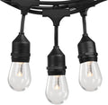 48Ft LED Outdoor String Lights with 0.9W Shatterproof Bulbs for Patio, Backyard, Porch, Commercial Light String