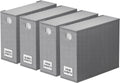 4 Pack Bed Sheet Organizers and Storage, Foldable Organizer for Linen Closet, Sheets Set Folder Keeper with Window XL (Queen & King Size) Organizing Bedding Container, Gray (91ZDSN-SL01-G4)