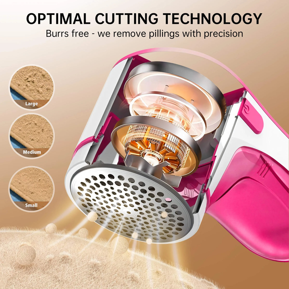 Cordless Fabric Shaver, Rechargeable , Electric Lint Shaver Sweater Defuzzer with 2 Replaceable Stainless Steel Blades, Remove Clothes Fuzz, Pills, Bobbles