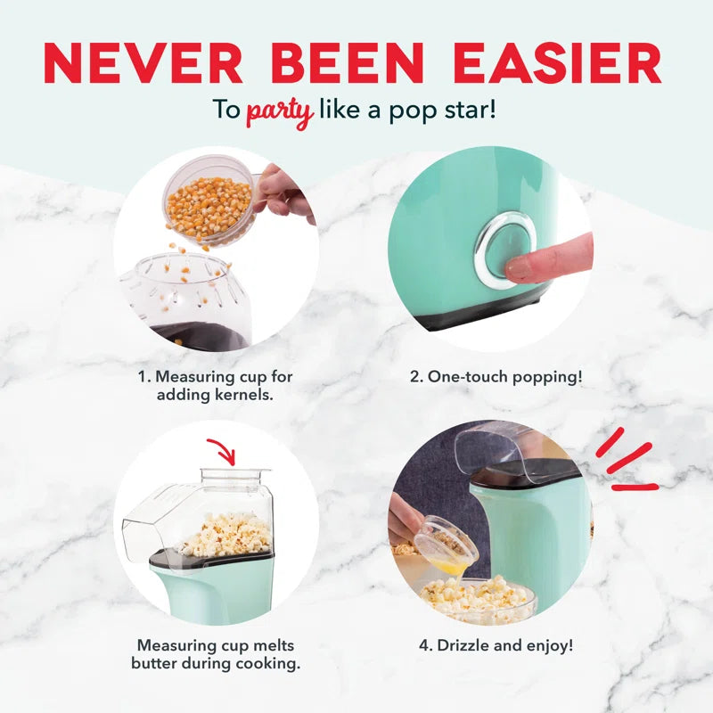 Fresh 16 Cooked Cup Hot Air Popcorn Popper