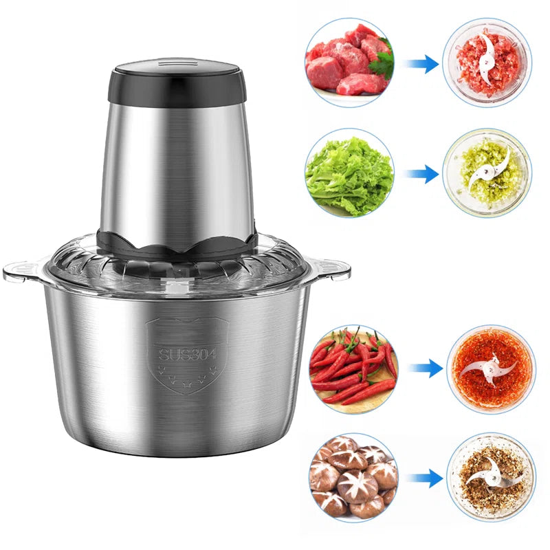 2L Multi Use Food Chopper Meat Grinder Electric Processor Blender Mincer