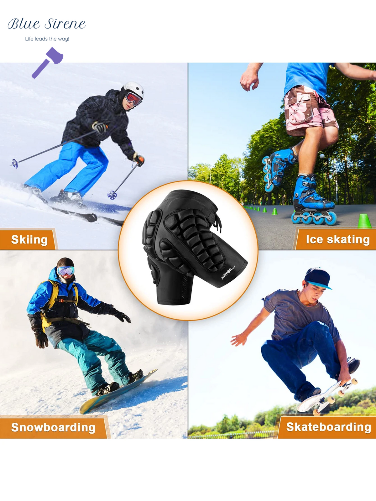 AVIVOR Protective Padded Shorts for Snowboard,Skate and Ski,3D Protection for Hip,Butt and Tailbone