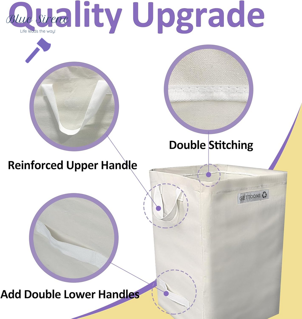 Heavy Duty Lawn and Leaf Bag 92L, Reusable Square Outdoor Yard Waste Bag with 4 Handles, Tear-Resistant for Lawn Clippings, Storage, Moving