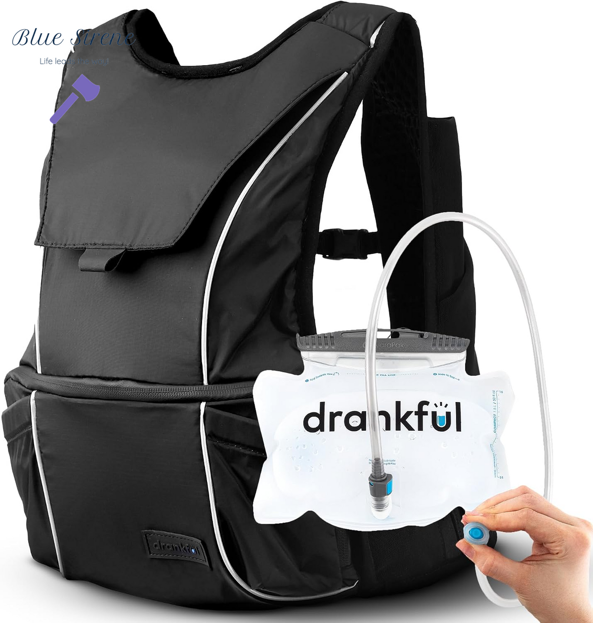 Drankful Adventure Pack | Part Running Vest, Part Hiking Backpack | Hybrid Hydration Pack for Mountain and Trail Running, Biking, Hiking | Ultra-Versatile Hydropack Running Backpack | Bladder Included